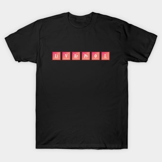Liverpool | Periodic Table of Elements T-Shirt by Distrowlinc